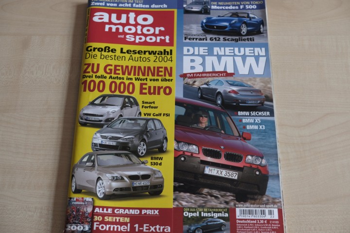 Deckblatt Auto Motor und Sport (22/2003)